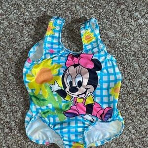 Candlesticks Blue/pink baby Minnie Mouse Swimsuit size 18 Months